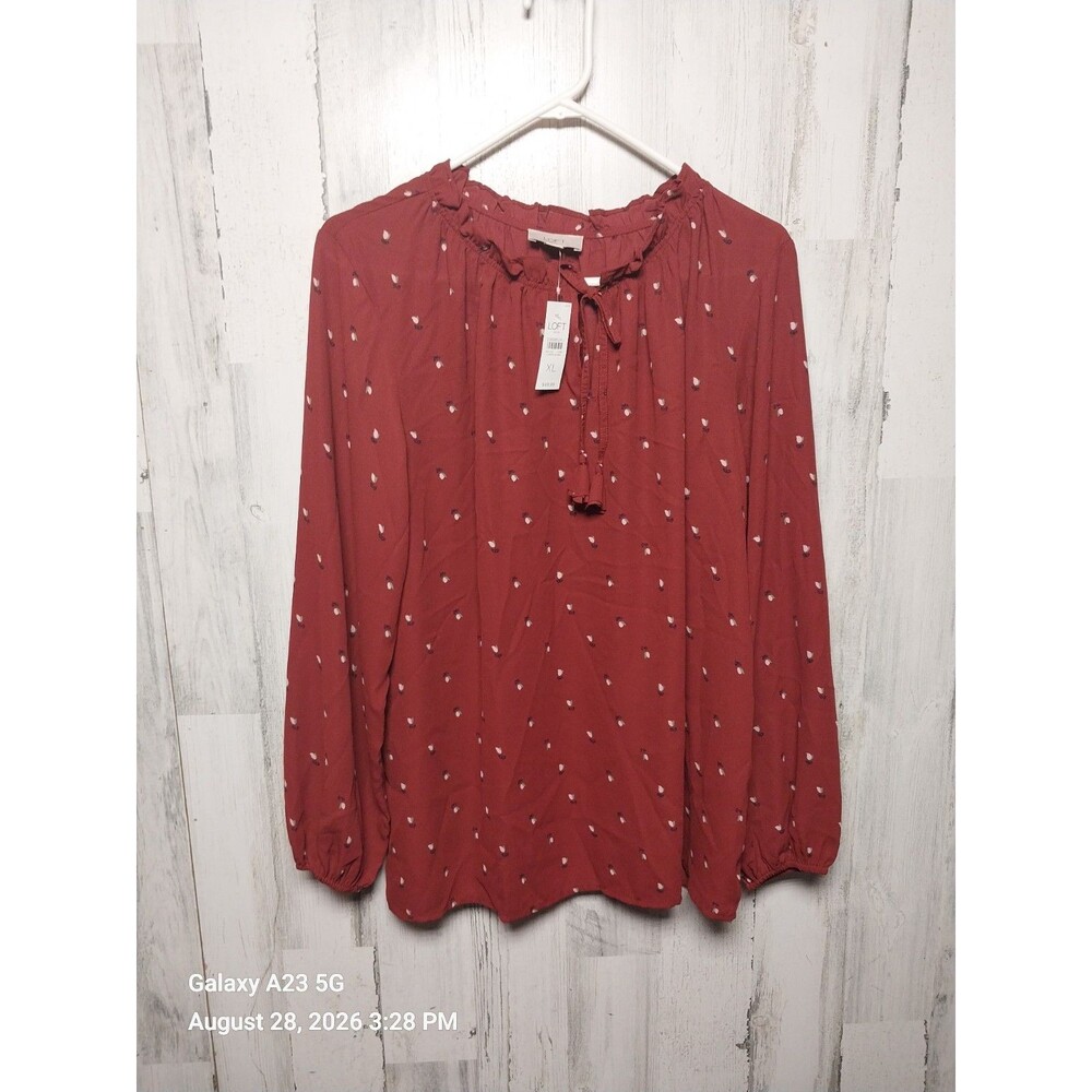 LOFT Floral Blouse Size XL